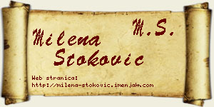 Milena Stoković vizit kartica
